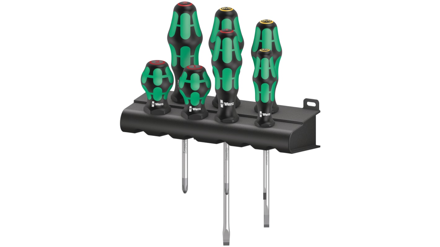 Wera 300/7 Mix 1 Phillips; Slotted Screwdriver Set, 7-Piece