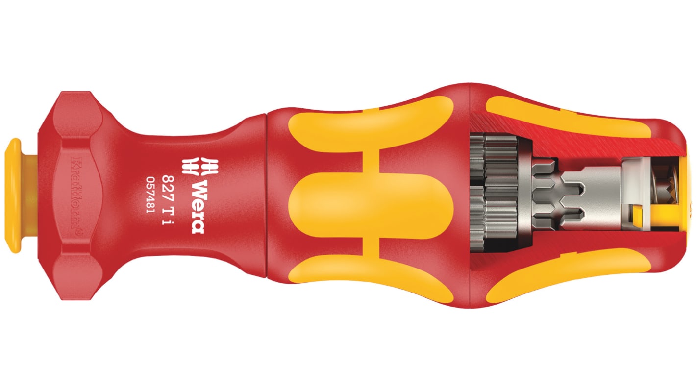 05057481001 Wera Hexagon Insulated Turbo Bit Holder Screwdriver, 9 mm Tip, 125 mm Blade, VDE