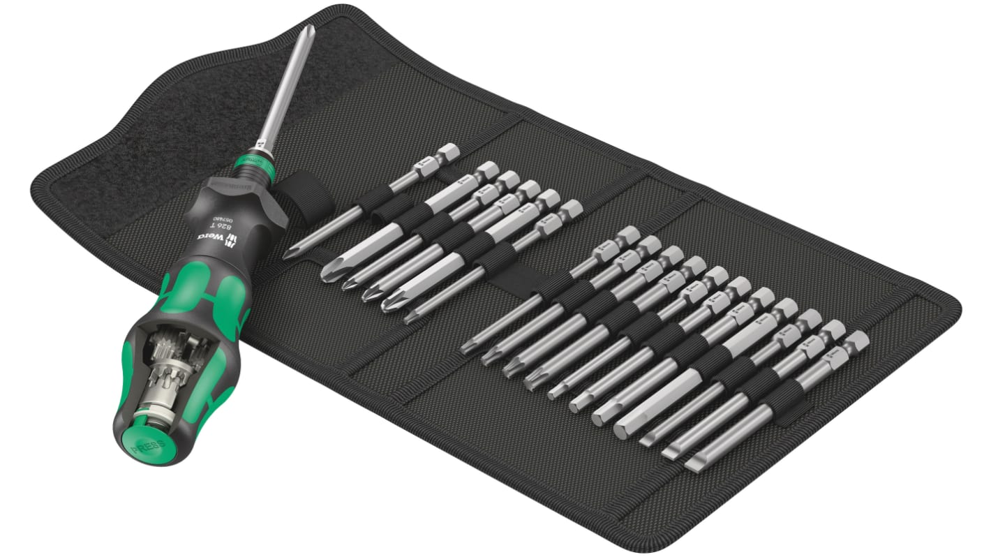 Wera 05057482001 Interchangeable Screwdriver Set, 18Piece RS