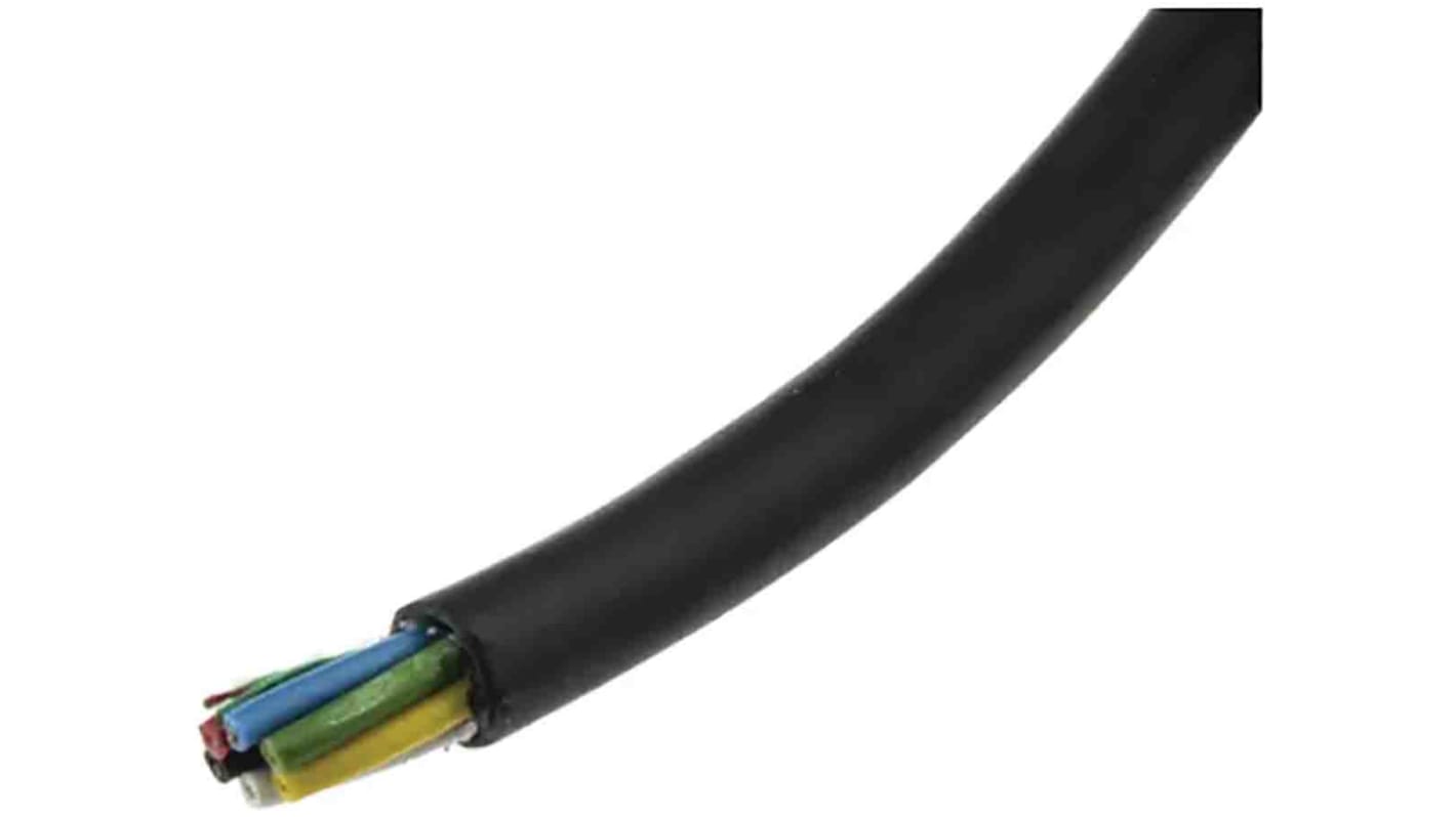 RS PRO Data Cable, 0.5 mm², 6 Cores, 20 AWG, Unscreened, 500m, Black Sheath