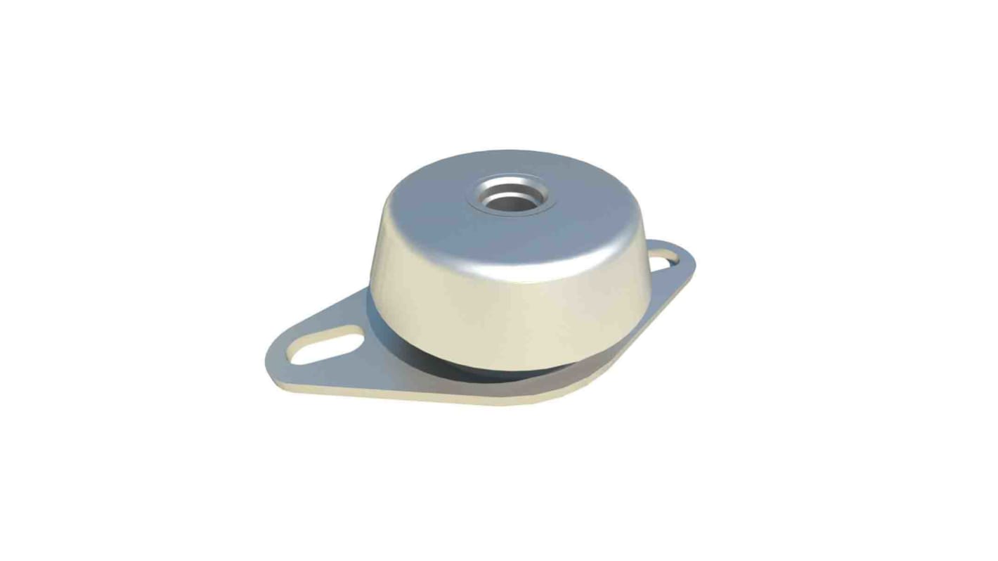 FIBET Circular M12 Anti Vibration Mount, Bell Mount with 34daN Compression Load