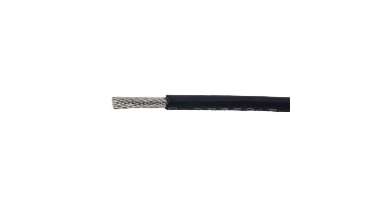 Fils de câblage Alpha Wire UL11028, Ecogen Ecowire Metric, 2,5 mm², Noir, 2,5 mm², 50m, 600 V