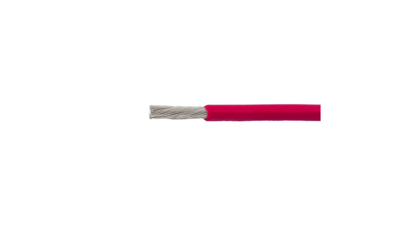 Alpha Wire Ecogen Ecowire Metric Series Red 2.5 mm² Hook Up Wire, 14 AWG, 140/0.16 mm², 50m, Polyphenylene Ether