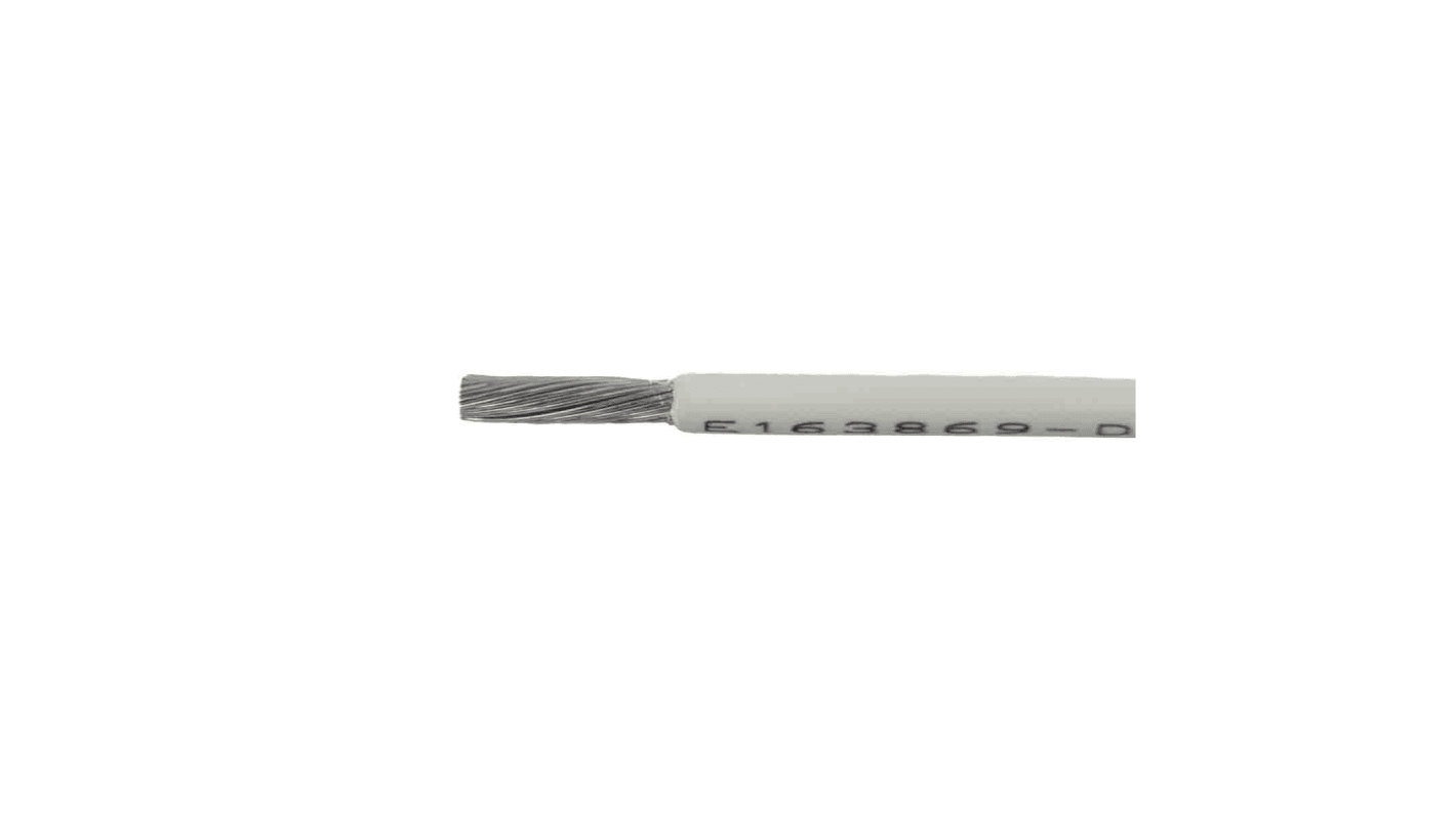 Fils de câblage Alpha Wire UL11028, Ecogen Ecowire Metric, 2,5 mm², Blanc, 2,5 mm², 100m, 600 V