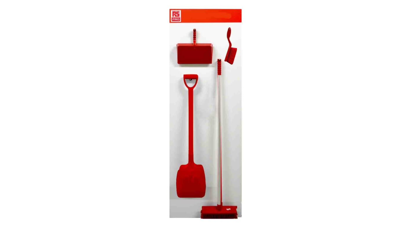 Kit organizador ustensilios de limpieza Rojo RS PRO de Polipropileno, 610mm de ancho