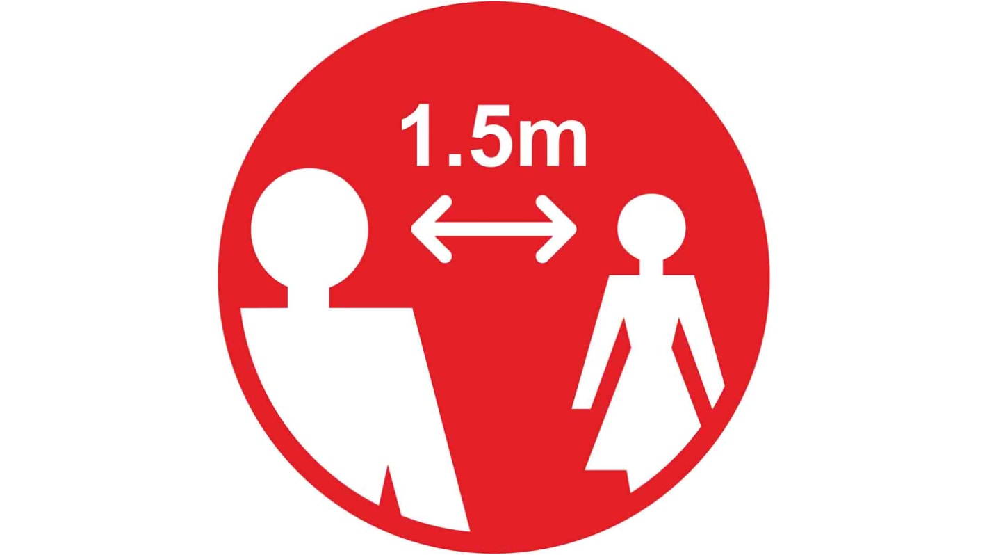 Symbole de distanciation sociale "1.5m" RS PRO