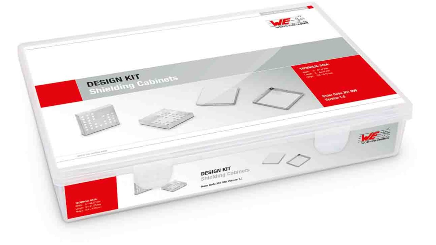 Würth Elektronik WE-SHC Shielding Cabinet Leiterplatten-Gehäuse, Verzinntes Abschirmgehäuse, 44.37 x 44.37 x 9.75mm