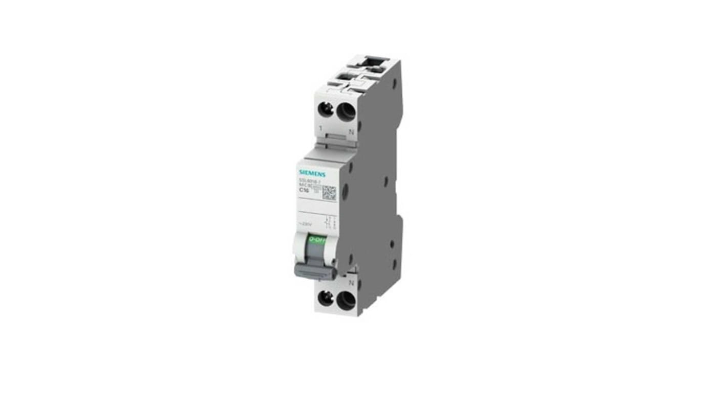 Siemens SENTRON 5SL6 MCB, 1P+N, 10A Curve C, 6 kA Breaking Capacity