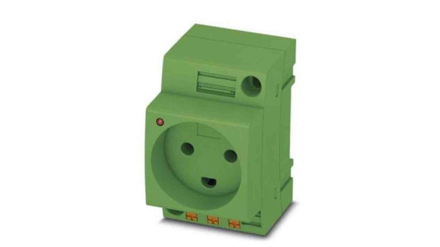 Phoenix Contact Denmark Mains Sockets, 16A, DIN Rail, 250 V