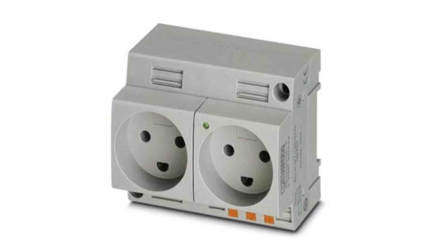 Phoenix Contact Denmark Mains Sockets, 16A, DIN Rail, 250 V