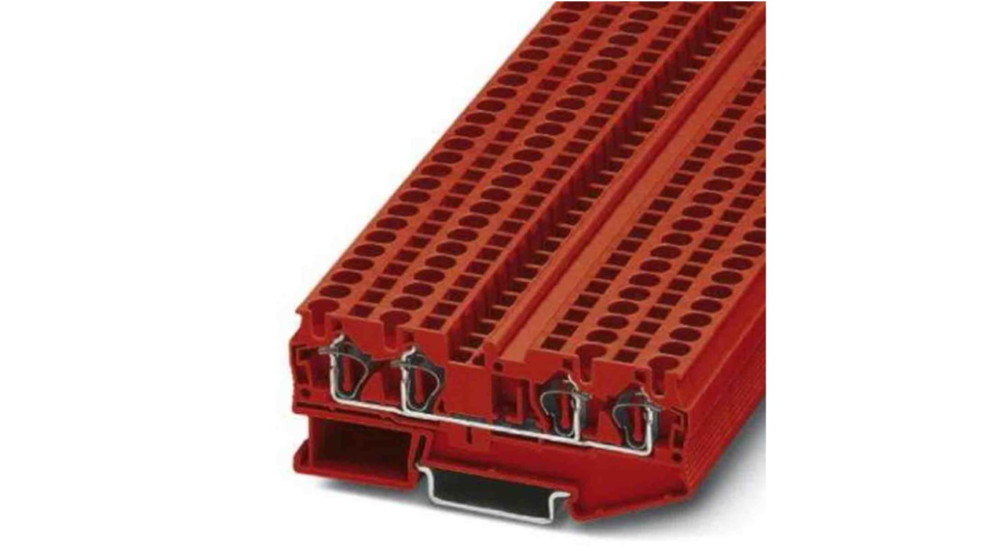 Phoenix Contact ST 4 Series Red Feed Through Terminal Block, 0.08 → 6mm², Spring Clamp Termination, ATEX, IECEx