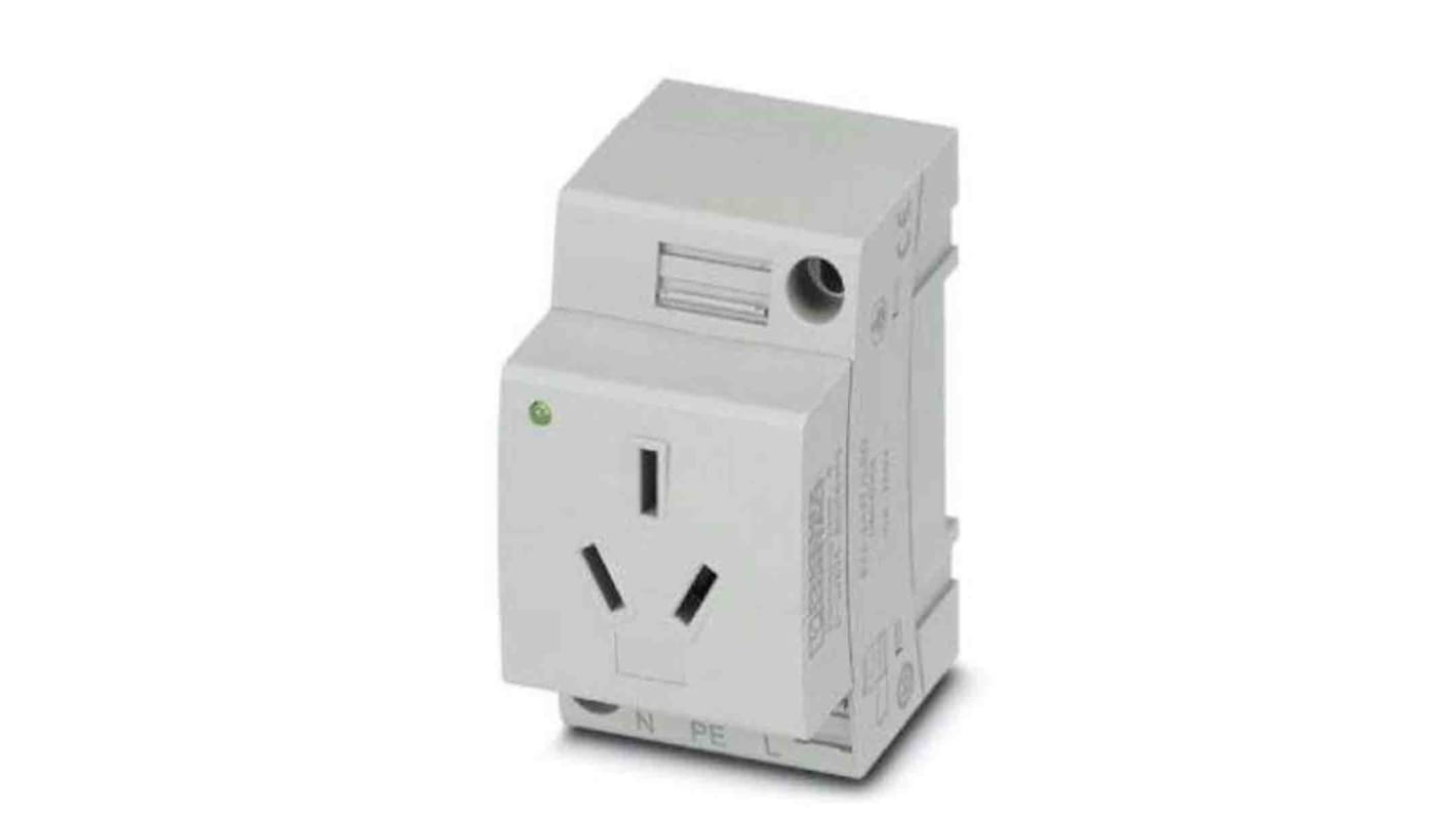 Phoenix Contact Chinese Mains Sockets, 10A, DIN Rail, 250 V