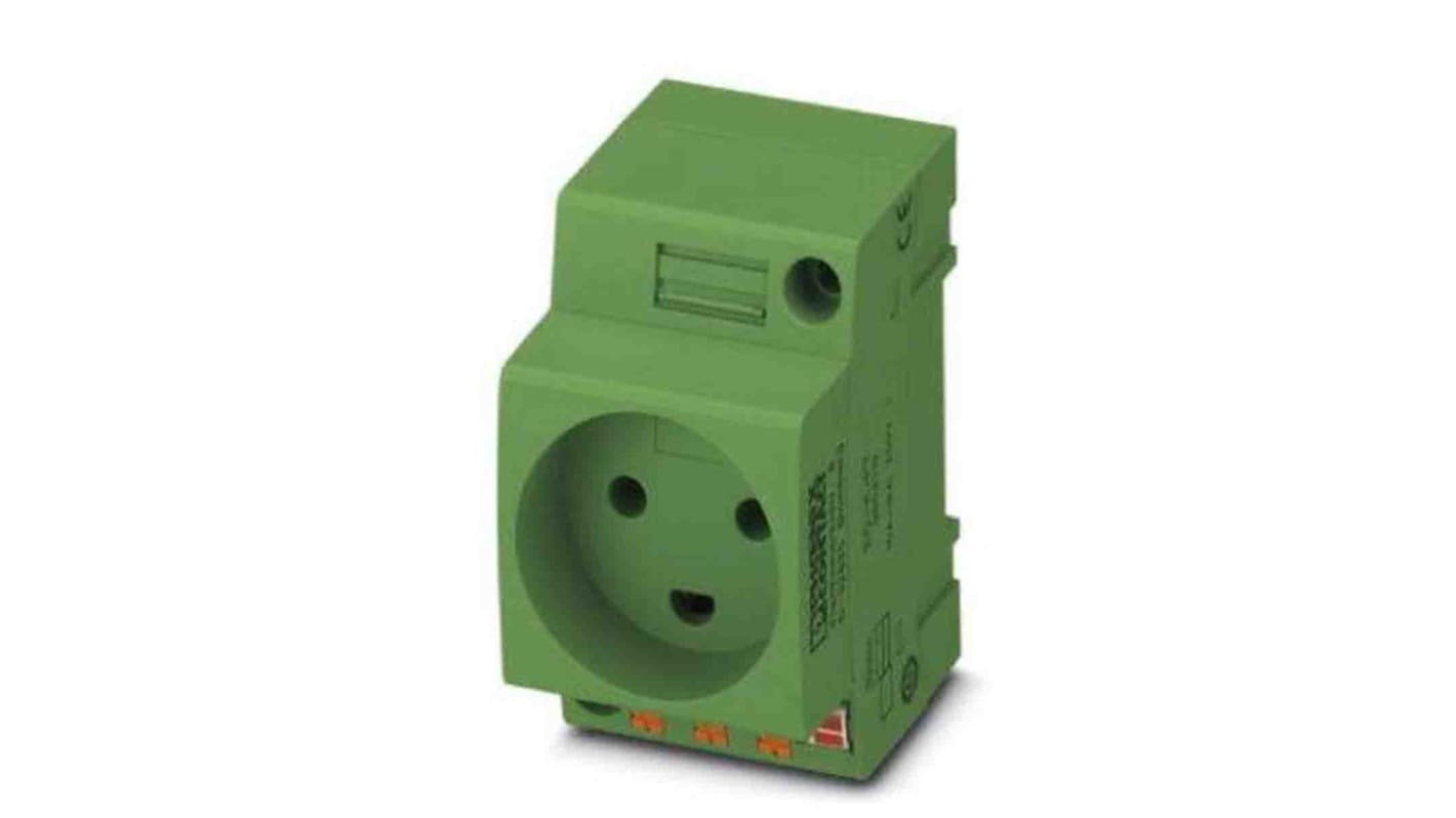 Phoenix Contact Denmark Mains Sockets, 16A, DIN Rail, 250 V