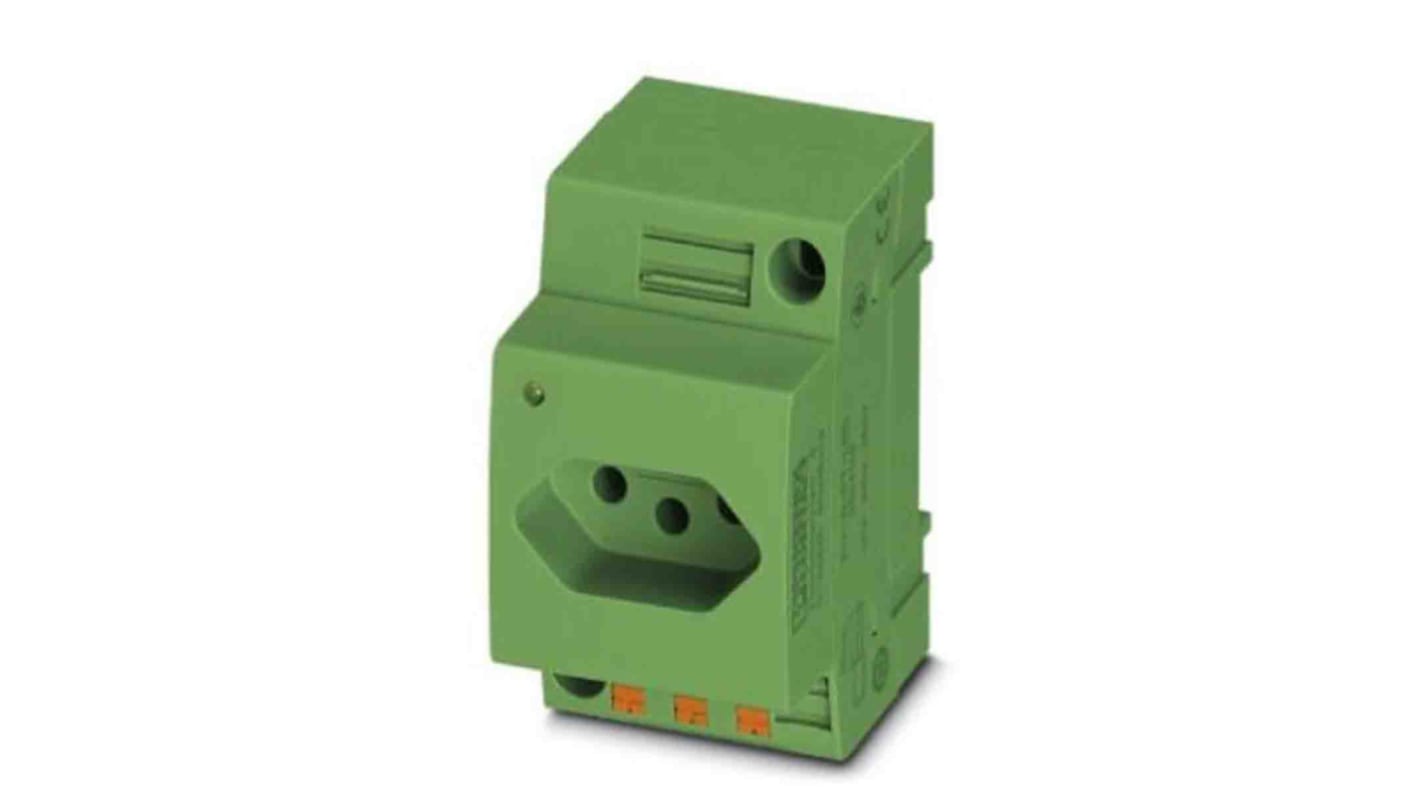 Phoenix Contact Mains Sockets, 10A, DIN Rail, 250 V