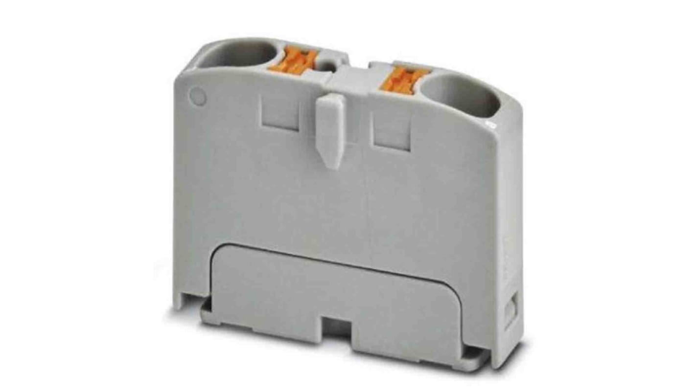 Phoenix Contact Distribution Block, 2 Way, 6mm², 32A, 450 V, Grey