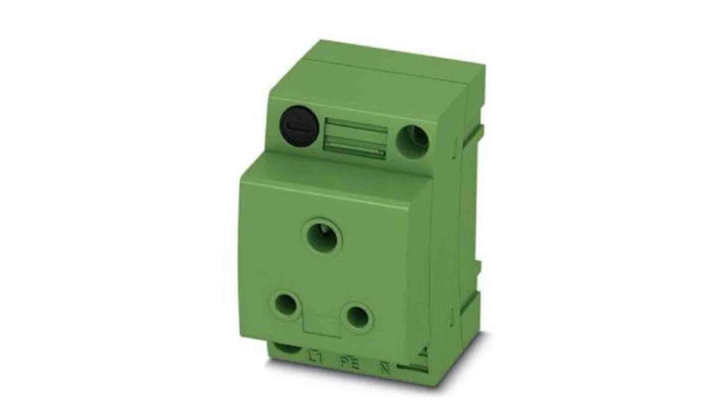 Phoenix Contact Mains Sockets, 6A, DIN Rail, 250 V