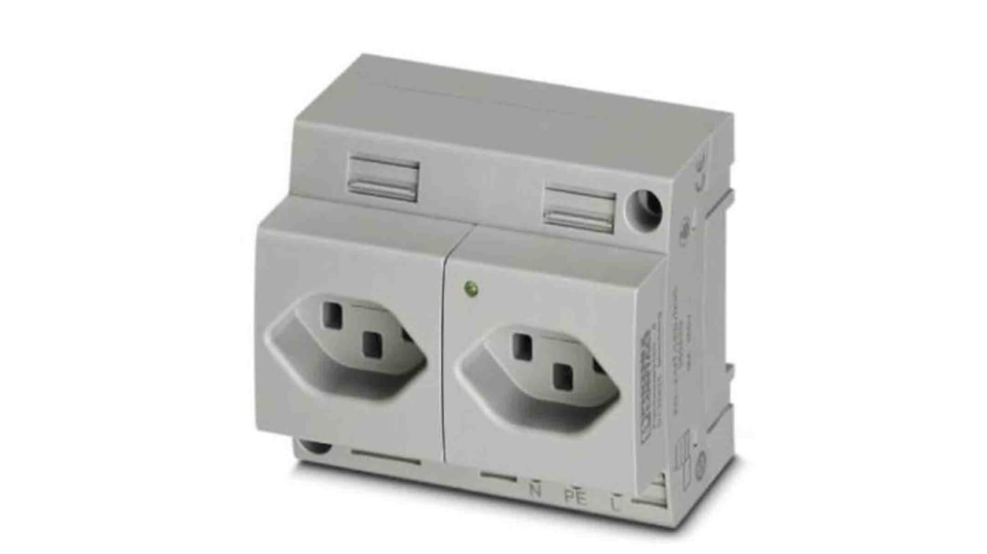 Phoenix Contact Swiss Mains Sockets, 16A, DIN Rail, 250 V