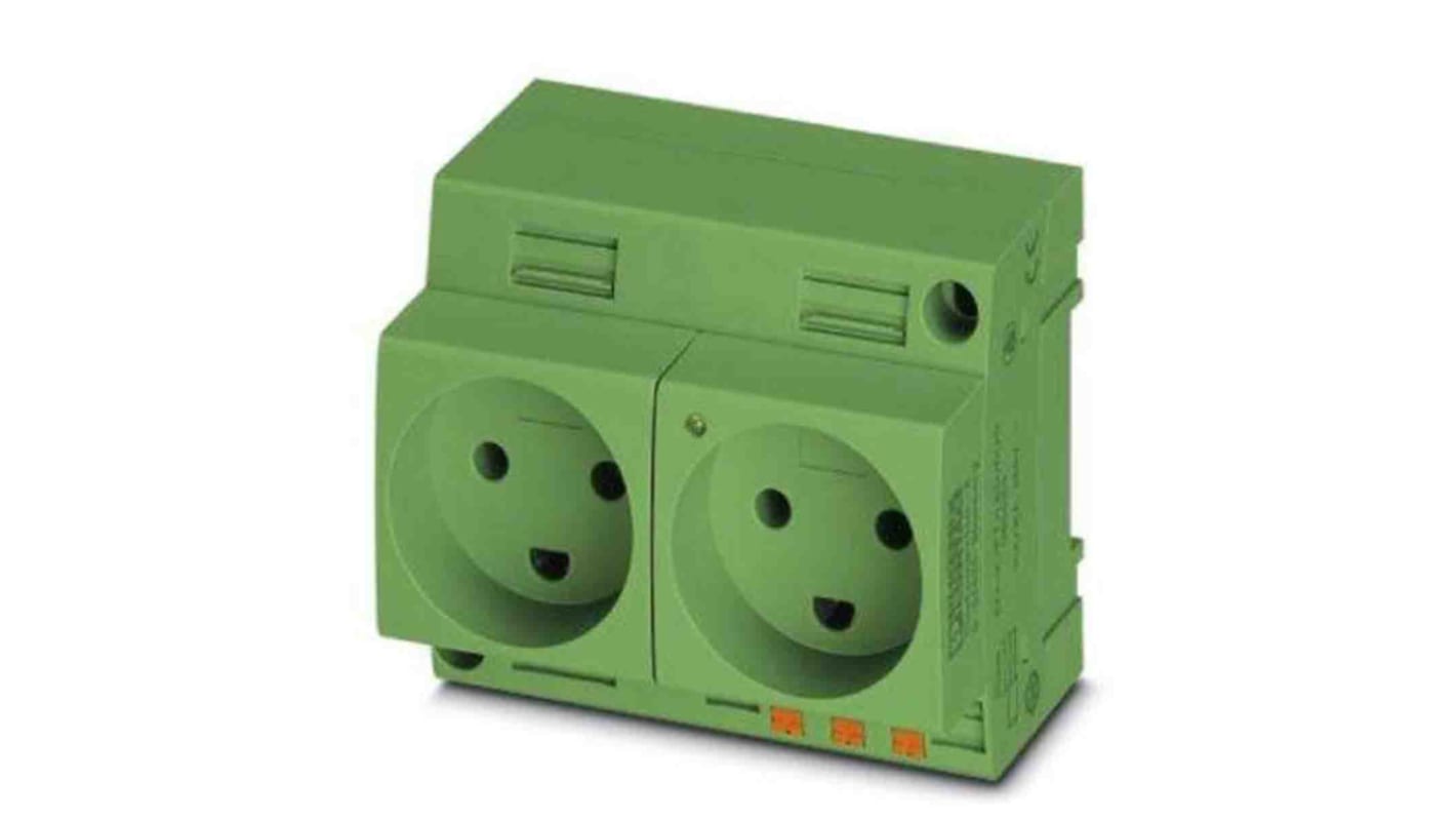 Phoenix Contact Denmark Mains Sockets, 16A, DIN Rail, 250 V