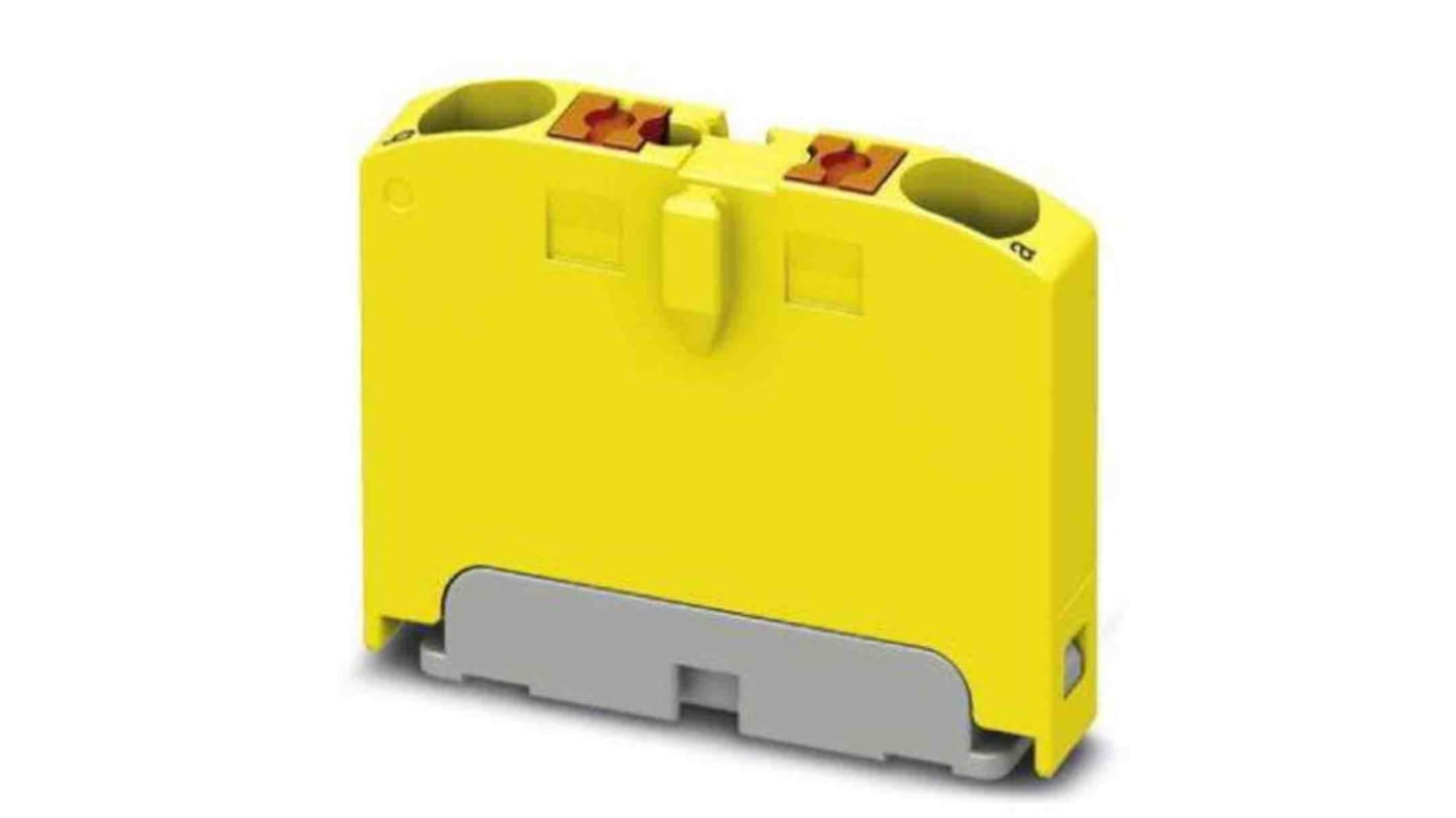 Phoenix Contact Distribution Block, 2 Way, 4mm², 24A, 690 V, Yellow