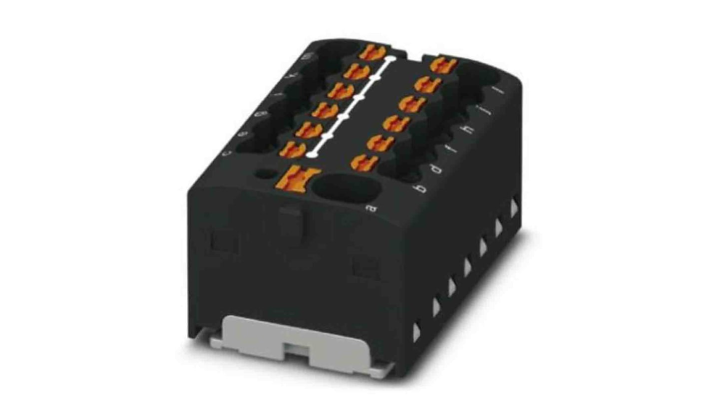 Phoenix Contact Distribution Block, 13 Way, 2.5mm², 17.5A, 450 V, Black