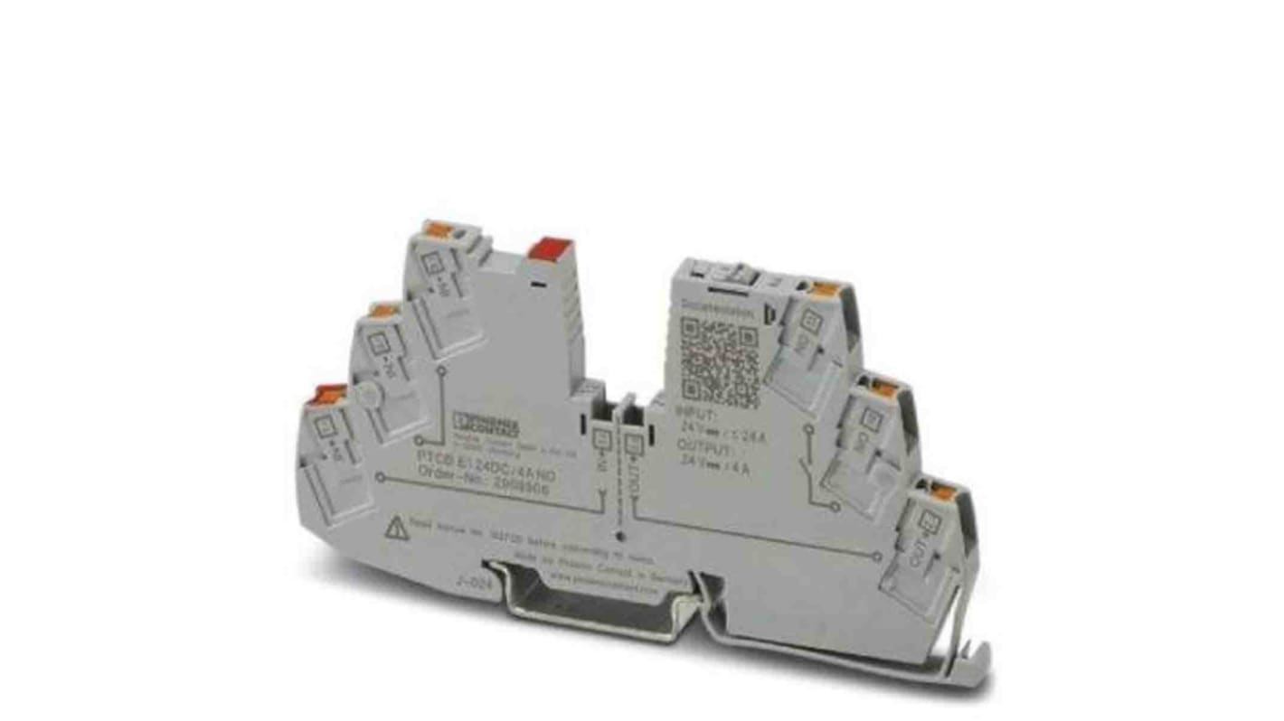 Interruptor automático electrónico Phoenix Contact 2909906, 4A, Montaje en Carril DIN 24V PTCB