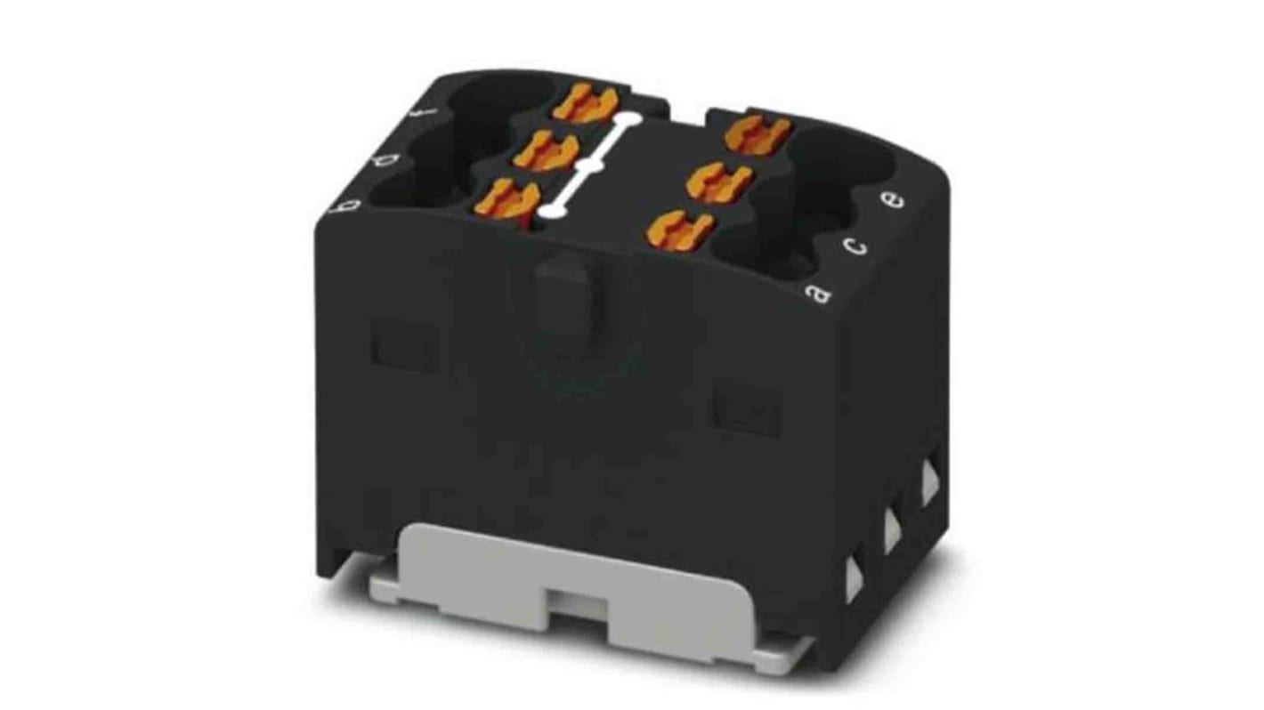 Phoenix Contact Einsteck Verteilerblock 6-polig , 14 AWG, 17.5A / 450 V, 2.5mm², Polyamid, IP20