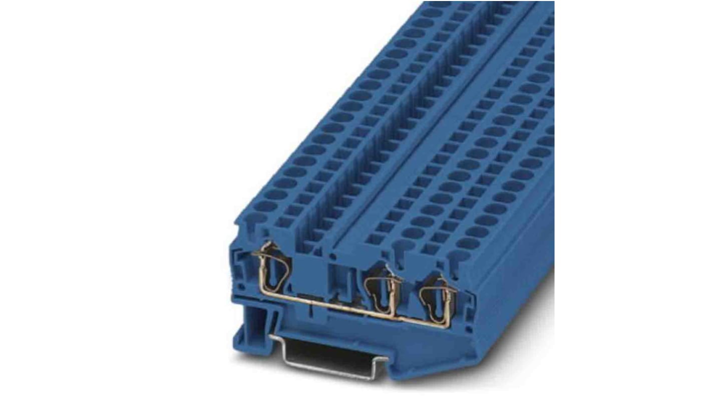 Phoenix Contact ST 4 Series Blue Feed Through Terminal Block, 0.08 → 6mm², Spring Clamp Termination, ATEX, IECEx
