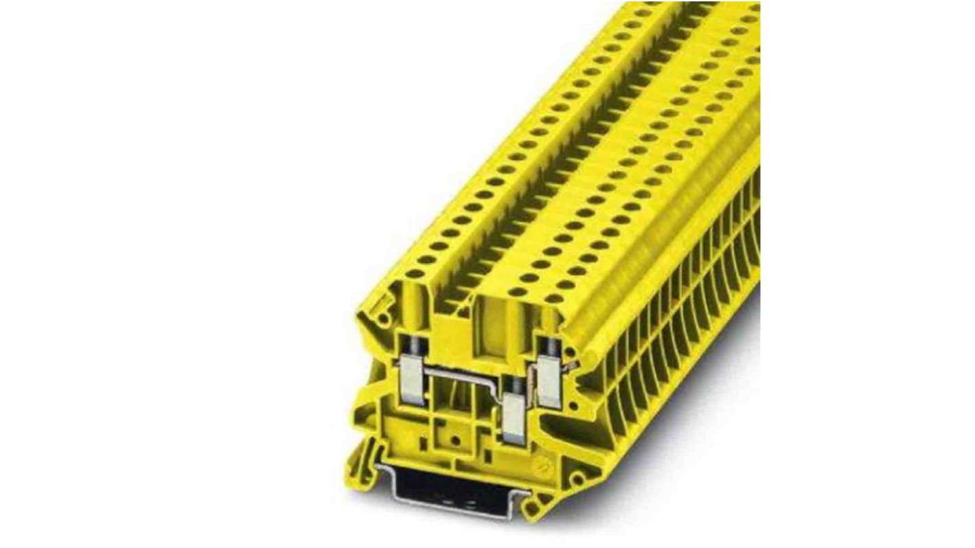 3044366 | Phoenix Contact UT 4 Series Yellow Feed Through Terminal ...