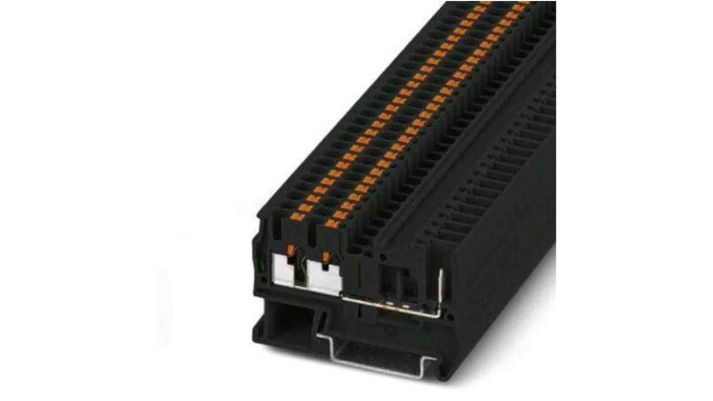 Phoenix Contact PT 2,5 Series Black Feed Through Terminal Block, 0.14 → 4mm²