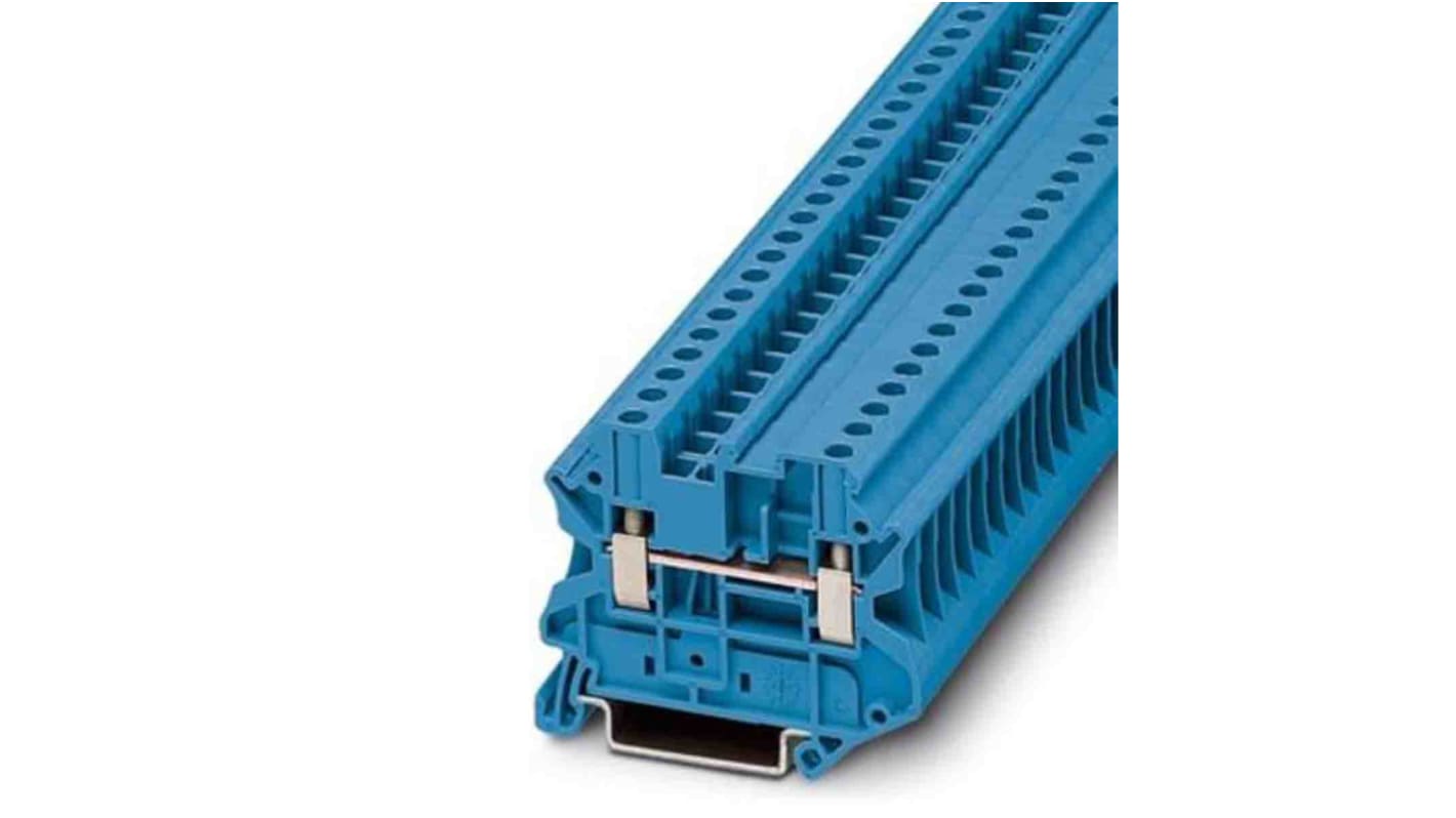 Phoenix Contact UT 4 Series Blue Feed Through Terminal Block, 0.14 → 6mm², Screw Termination, ATEX, IECEx