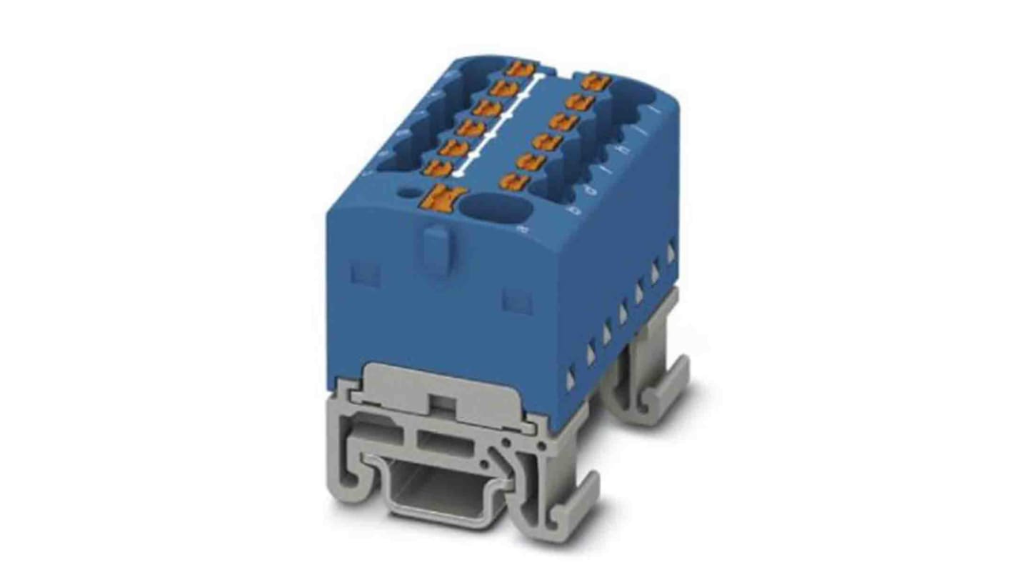 Bloque de distribución, 13 vías, 17.5A, 500 V