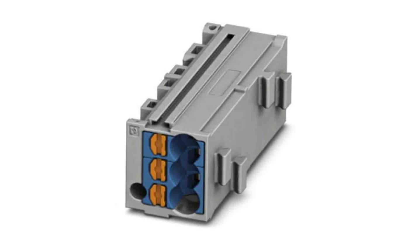 Phoenix Contact PTMC Series PTMC 1,5-3 /BU Pluggable Terminal Block, 17.5A, 14 → 26 AWG Wire, Push In Termination