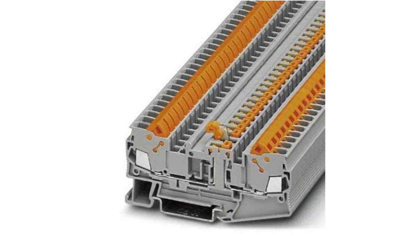 Phoenix Contact QTC Series Grey Knife Disconnect Terminal Block, Quick Connect Termination