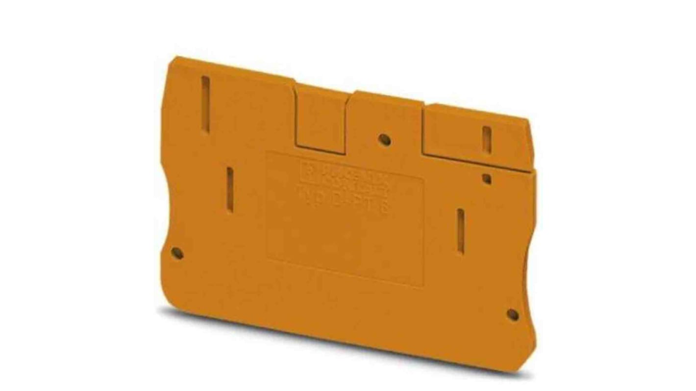 Phoenix Contact D-PT 6 Series End Cover for Use with DIN Rail Terminal Blocks