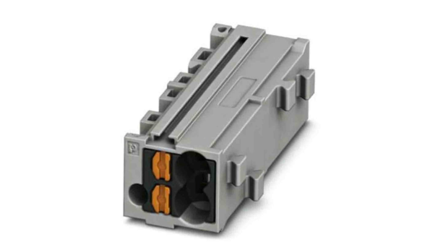 Phoenix Contact PTMC Series PTMC 1,5-2 /BK Pluggable Terminal Block, 17.5A, 14 → 26 AWG Wire, Push In Termination