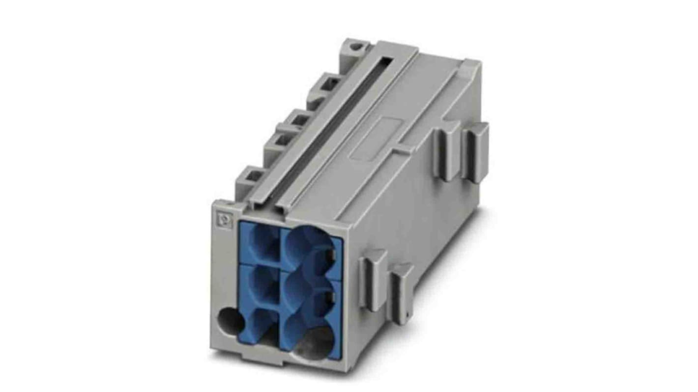 Phoenix Contact FTMC Series FTMC 1,5-3 /BU Pluggable Terminal Block, 17.5A, 14 → 26 AWG Wire, Push In Termination