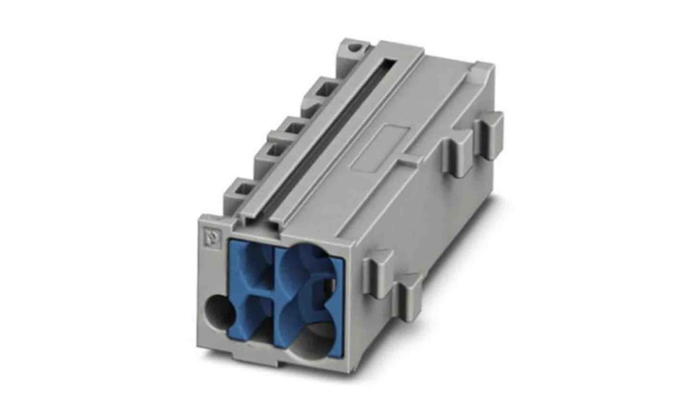 Phoenix Contact FTMC Series FTMC 1,5-2 /BU Pluggable Terminal Block, 17.5A, 14 → 26 AWG Wire, Push In Termination