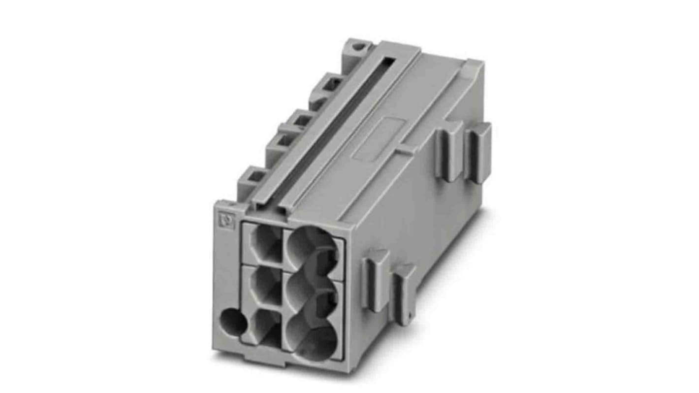 Phoenix Contact FTMC Series FTMC 1,5-3 /GY Pluggable Terminal Block, 17.5A, 14 → 26 AWG Wire, Push In Termination