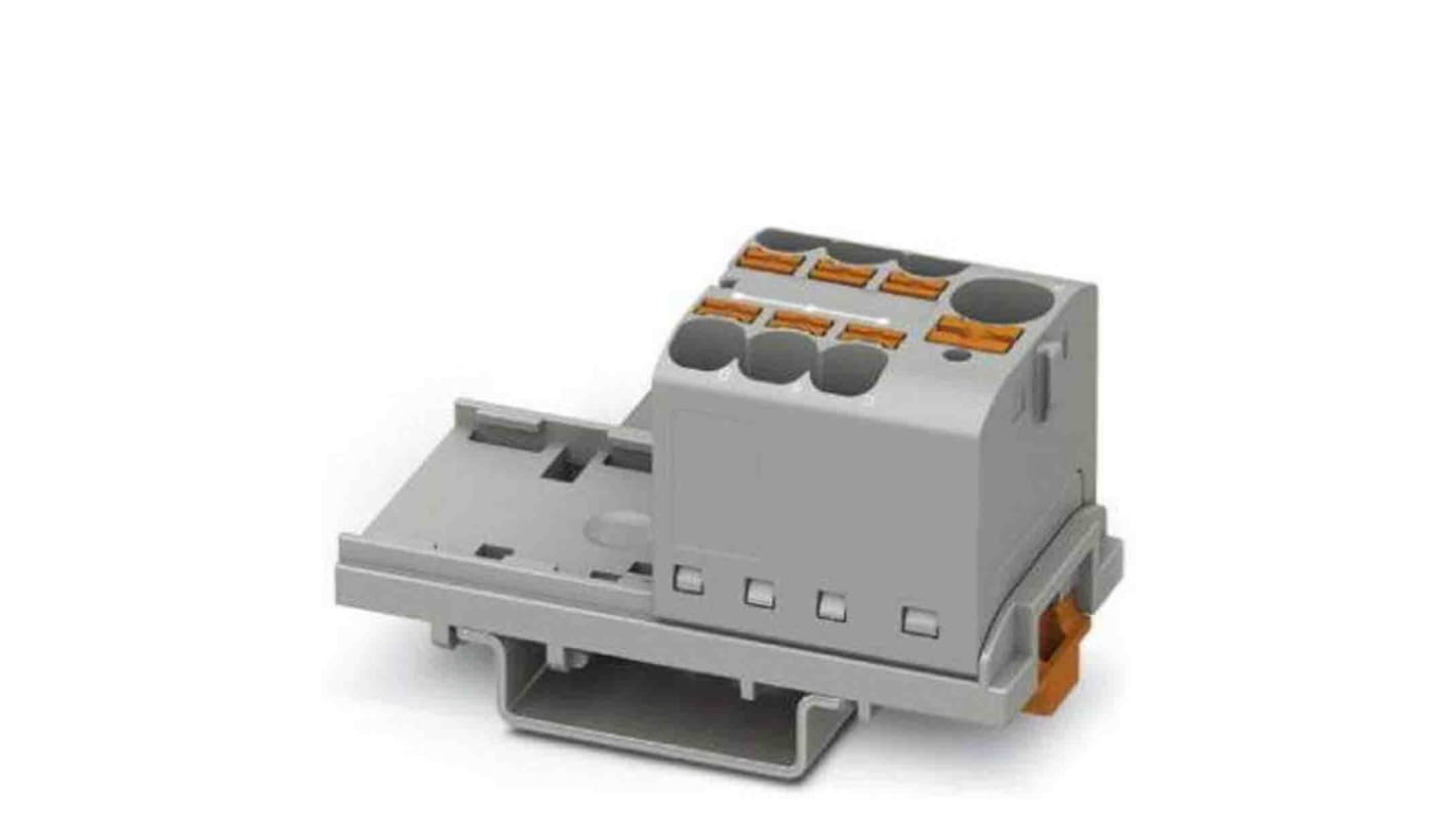 Phoenix Contact Distribution Block, 7 Way, 0.2 → 6mm², 32A, 450 V, Grey