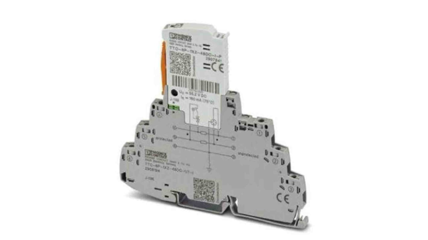 Phoenix Contact 2 Phase Surge Protector, 10kA, DIN Rail Mount