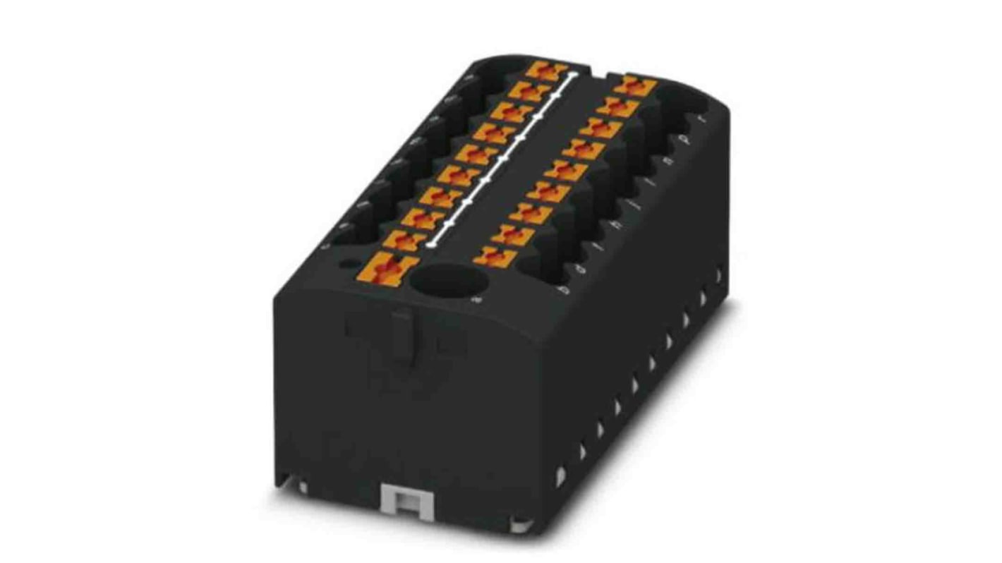 Phoenix Contact Einsteck Verteilerblock 19-polig , 26 bis 12 AWG, 24A / 450 V, 0.14 → 4mm², Polyamid, IP20