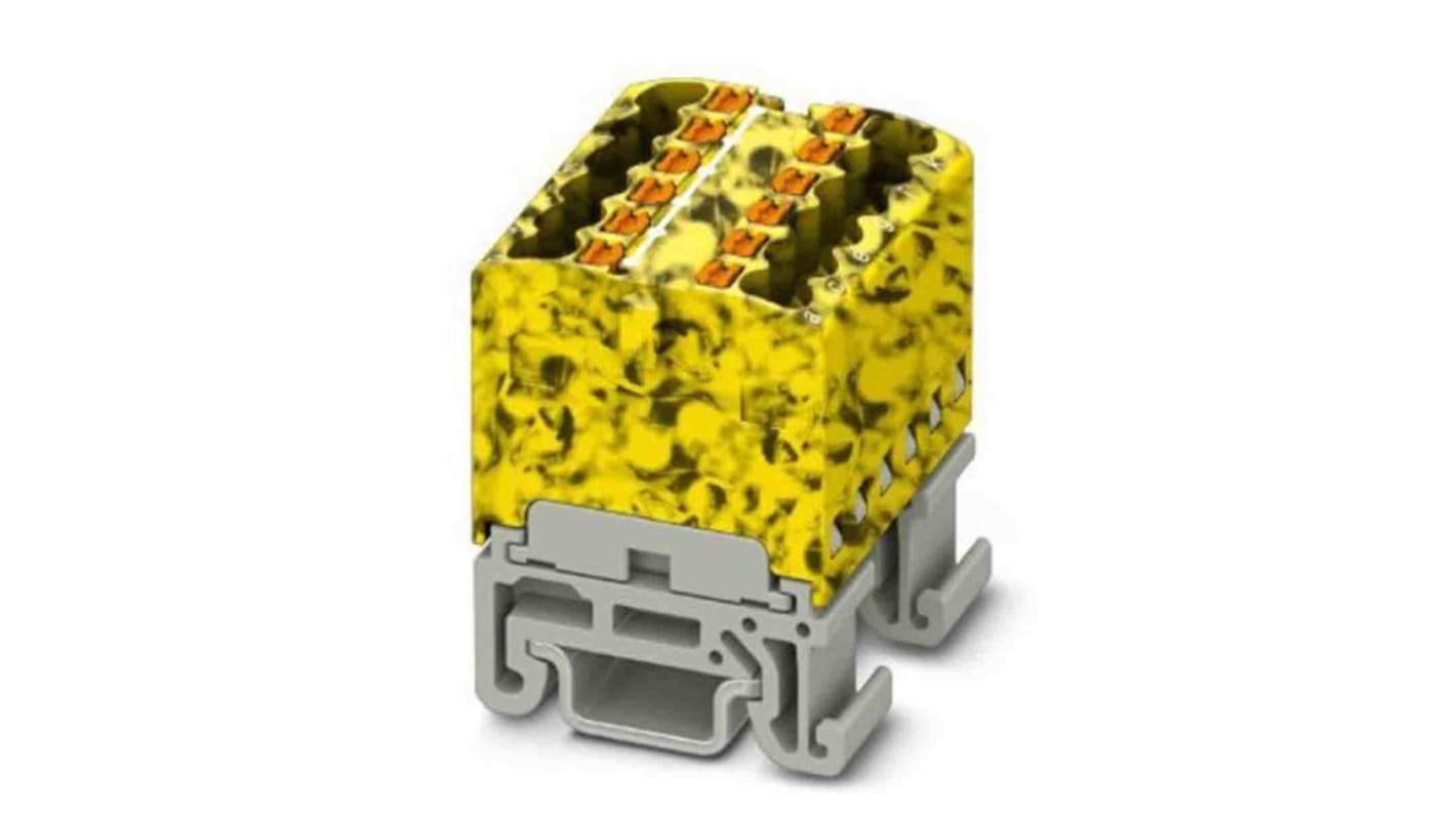 Bloque de distribución, 12 vías, 17.5A, 500 V