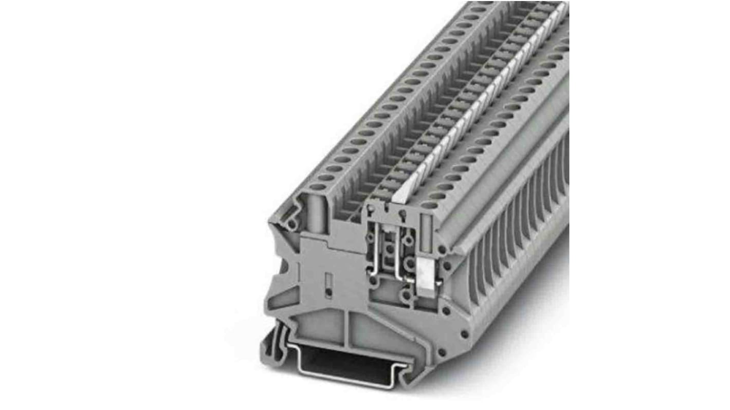 Phoenix Contact UT Series Grey Knife Disconnect Terminal Block, Screw Termination