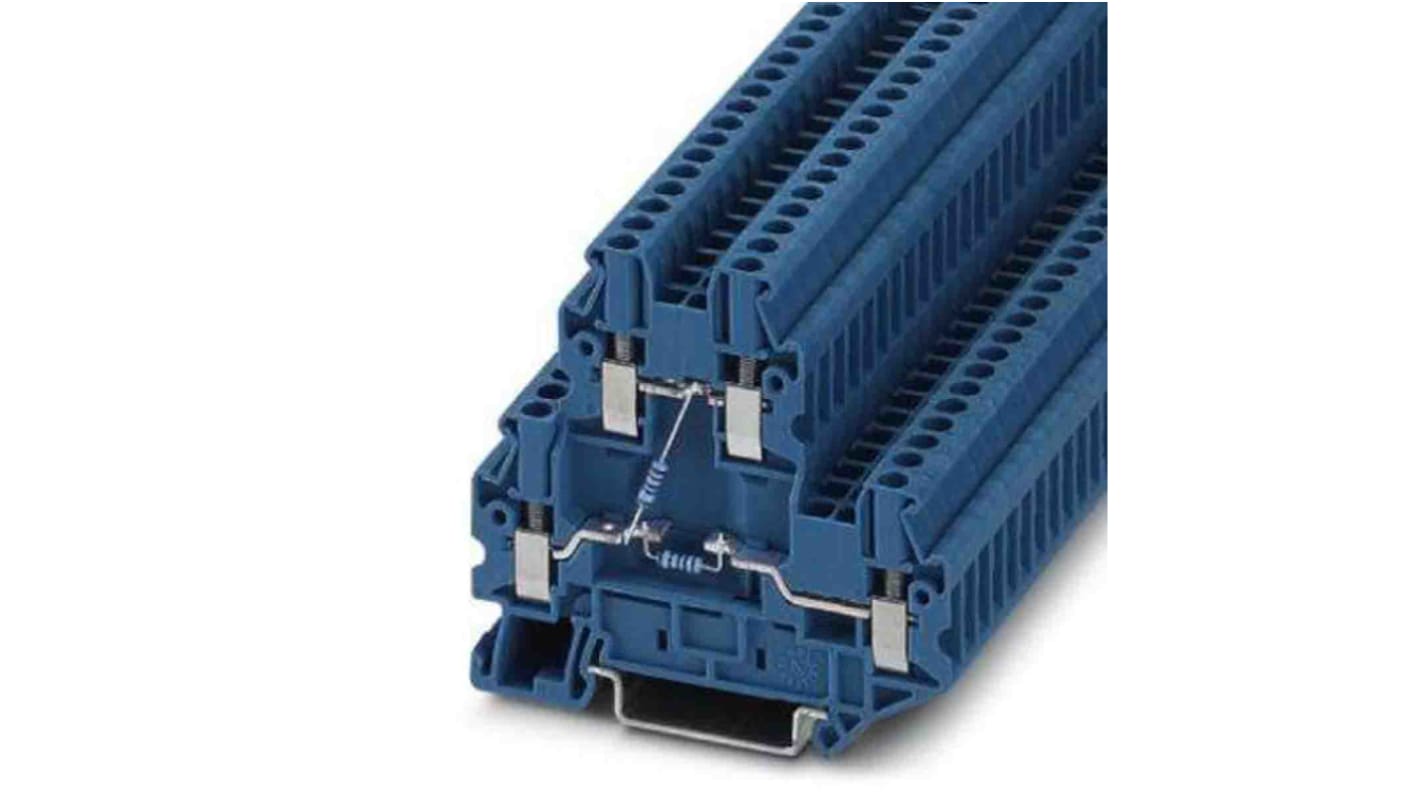 Phoenix Contact UTTB Series Blue Component Terminal Block, Screw Termination