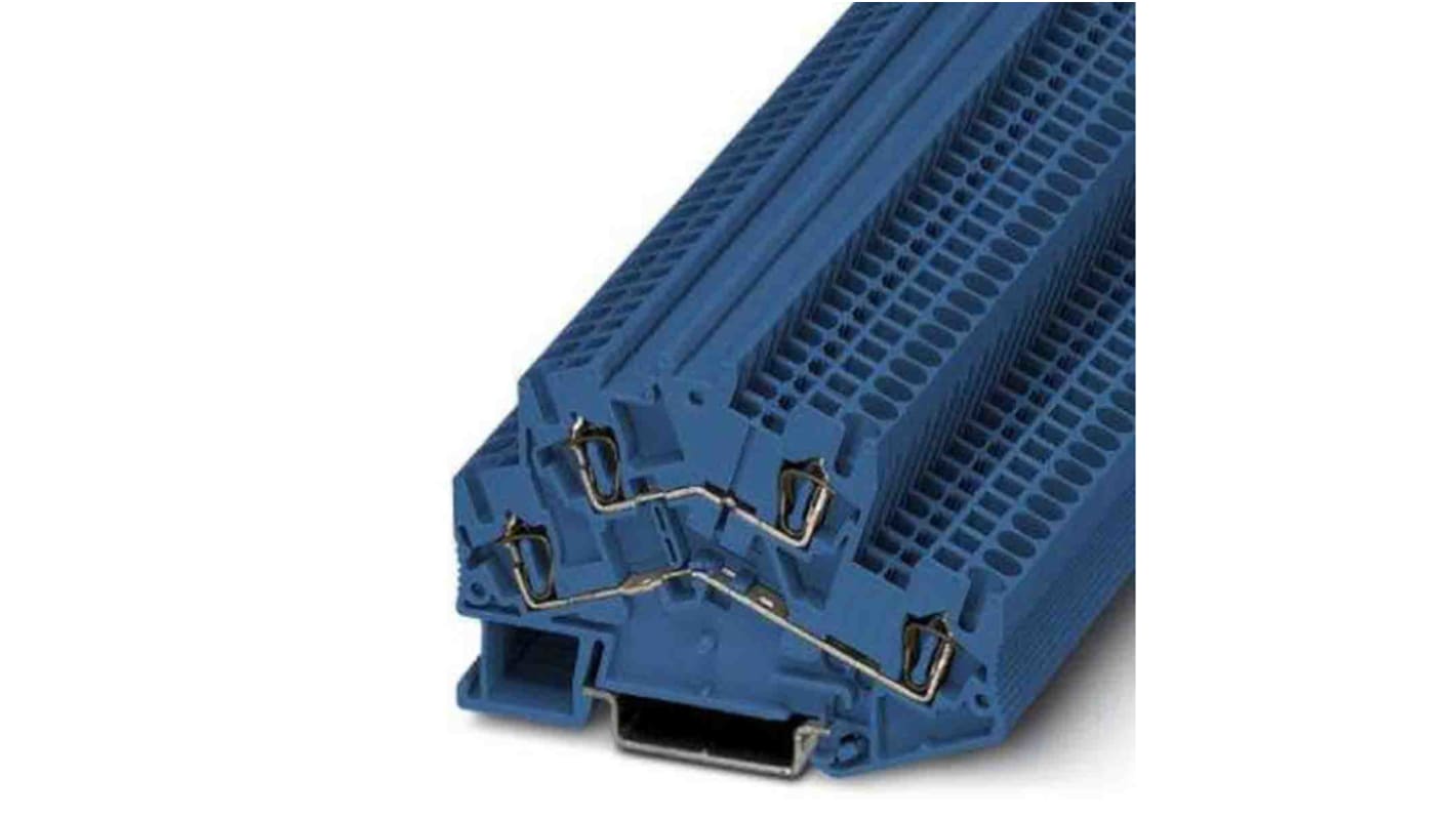 Phoenix Contact STTBS Series Blue Non-Fused DIN Rail Terminal, Spring Clamp Termination