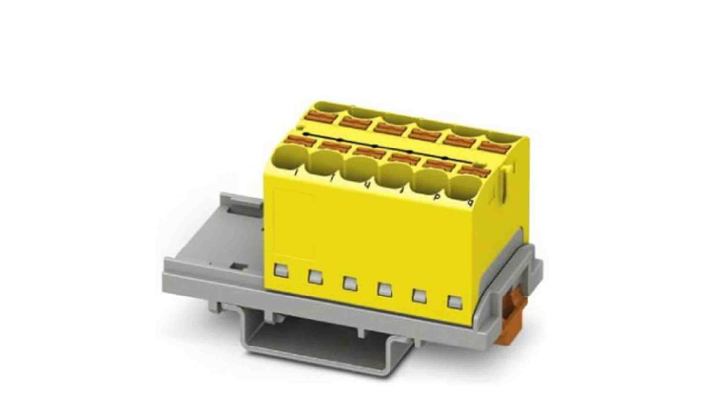 Phoenix Contact Einsteck Verteilerblock 12-polig , 24 bis 10 AWG, 32A / 800 V, 0.2 → 6mm², Polyamid, IP20