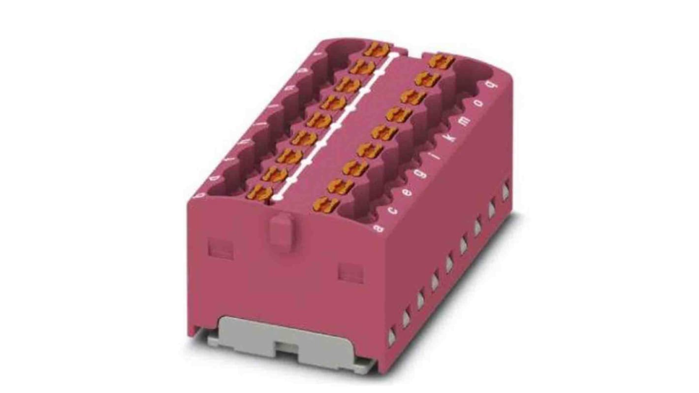 Phoenix Contact Einsteck Verteilerblock 18-polig , 14 AWG, 17.5A / 450 V, 2.5mm², Polyamid, IP20