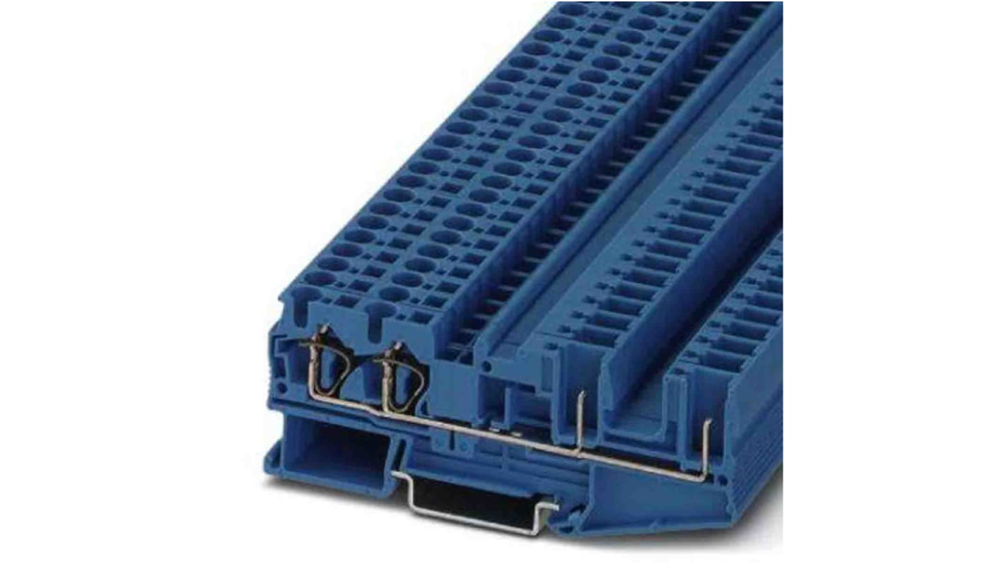 Phoenix Contact ST 4 Series Blue Feed Through Terminal Block, 0.08 → 6mm²