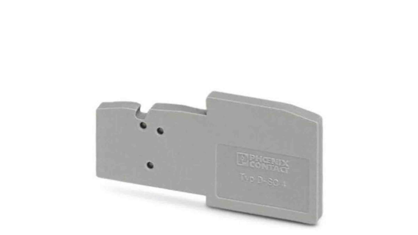 Phoenix Contact D-SC 4 Series End Cover for Use with DIN Rail Terminal Blocks