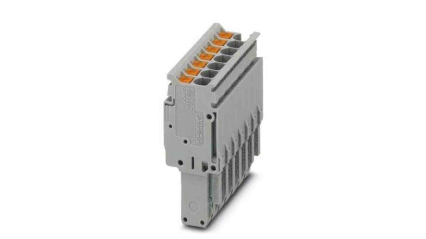 Phoenix Contact 5.2mm Pitch Pluggable Terminal Block, Plug, DIN Rail, Push In Termination